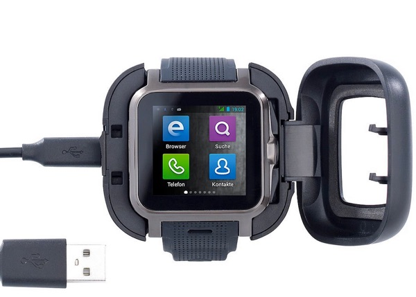 simvalley MOBILE Smartwatch AW-414.Go Ladeschale