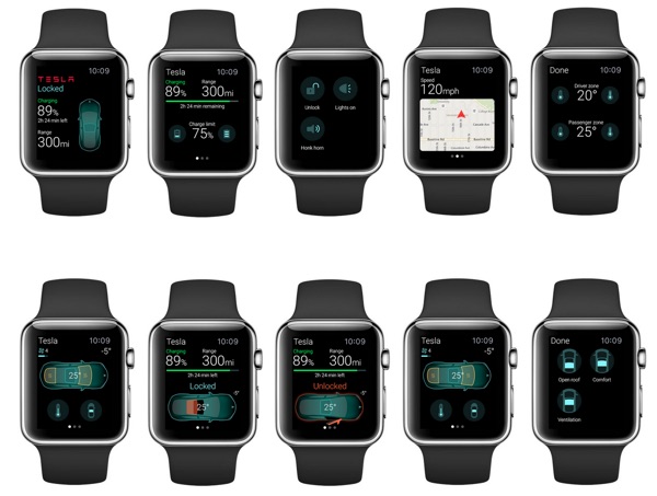 Tesla-App Apple Watch