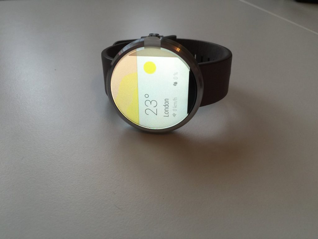 Motorola Moto 360 Wetter Ansicht