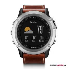 Garmin fenix 3 Saphir HR - Silber/Rotbraun