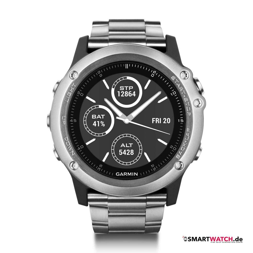 Garmin Fenix 3 Saphire - Silber/Gliederarmband