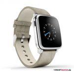 Pebble Time Steel - Leder - Silber/Beige