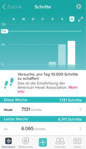 Fitbit Alta App Schritte