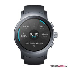 LG Watch Sport, Silikon - Schwarz/Grau