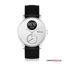 Withings Steel HR - 36 mm, Schwarz/Weiß/Silber