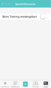 Fitbit Surge App Sprachhinweise