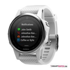 Garmin fenix 5s HR, Silikon - Weiß/Silber