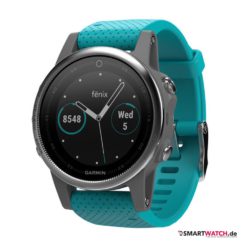 Garmin fenix 5s, Silikon - Türkis/Silber