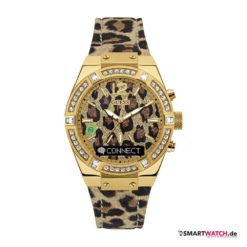 Guess Connect - Leder Braun/Animal Print