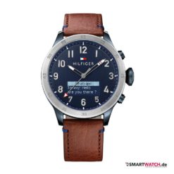 Tommy Hilfiger TH24/7 Smart Watch - Braun/Silber - blaues Zifferblatt