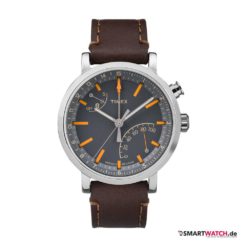 Timex Metropolitan + Leder, Dunkelbraun/Silber