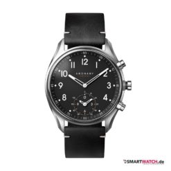 Kronaby Herren Hybrid Smartwatch, Leder - Schwarz/Silber