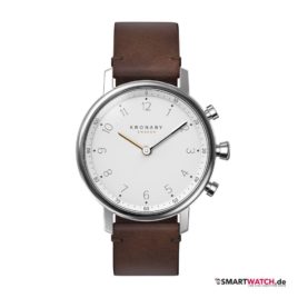 Kronaby Hybrid Smartwatch Nord, Leder - Dunkelbraun/Silber