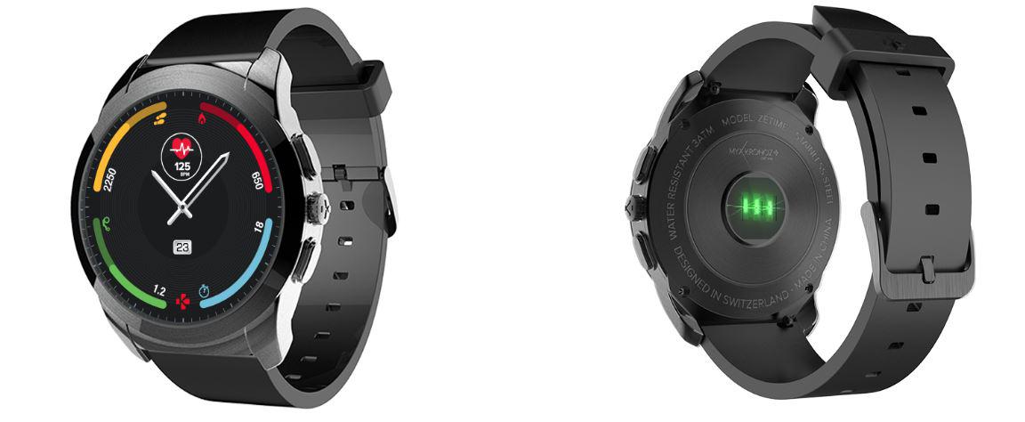 MyKronoz ZeTime Vorderansicht Rückansicht Smartwatch