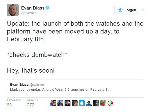 Twitter Evan Blass Google Smartwatches früher