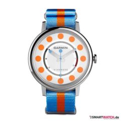 Garmin Vivomove Fashion, Textil - Blau/Orange/Silber