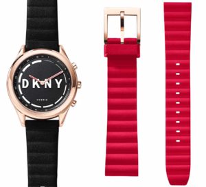 DKNY Minute schwarze und rote Armbänder