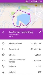 App Auswertung Lauf mit Huawei Watch 2