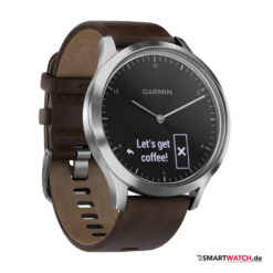 Garmin Vivomove HR, Silikon - Dunkelbraun/Silber