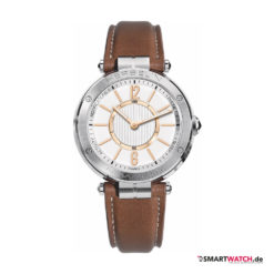 Michel Herbelin Newport Connected, Herren, Leder - Braun/Silber/Rosegold