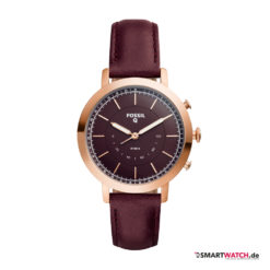 Fossil Q Neely, Leder - Dunkelrot/Rosegold