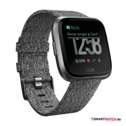 Fitbit Versa, Stoffarmband - Grau/Schwarz