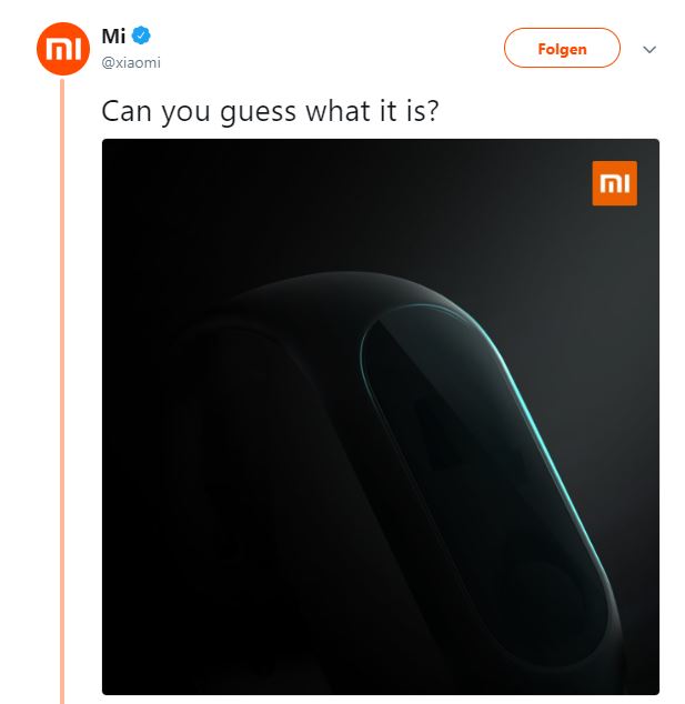 Teaser Xiaomi Mi Band 3 Fitness Armband