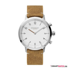 Kronaby Hybrid Smartwatch Nord,Leder – Hellbraun/Silber (beiger Zeiger)