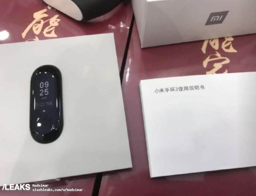 Leak Xiaomi Mi Band 3 Fitness Armband