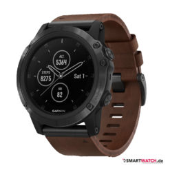 Garmin Fenix 5X Plus, Leder - Braun/Schwarz