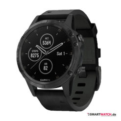 Garmin Fenix 5 Plus, Leder - Schwarz