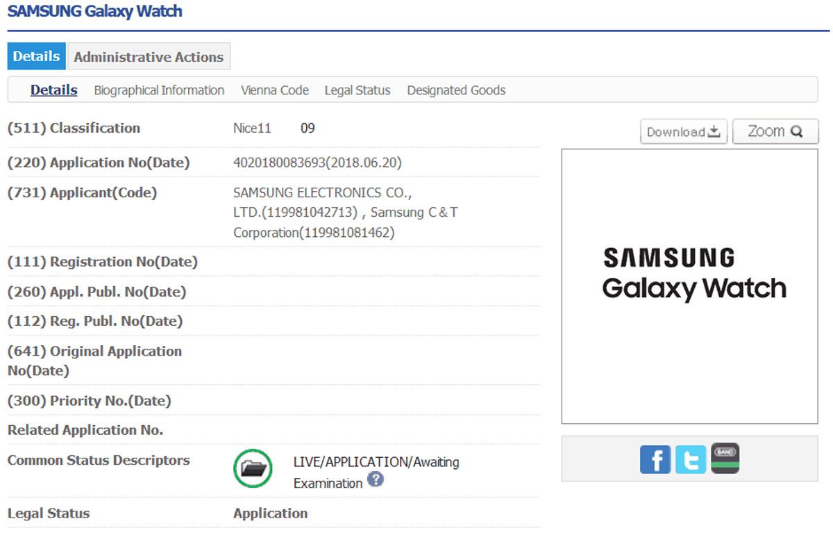 Logo Samsung Galaxy Watch Smartwatch