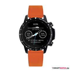 VIITA Active HRV Tachymeter - 46,5mm, Silikon - Orange/Schwarz