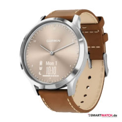 Garmin Vivomove HR Premium, Leder - Hellbraun/Silber/Gold