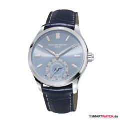 Frederique Constant Horological Smartwatch, Leder - Blau/Silber/Hellblau