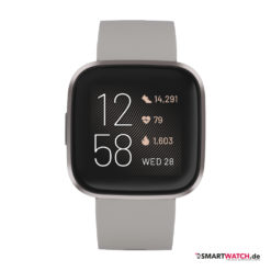 Fitbit Versa 2 - Silikon, Steingrau/Nebelgrau