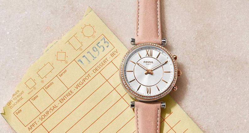 Fossil Carlie Damen Hybrid Smartwatch Komplettansicht