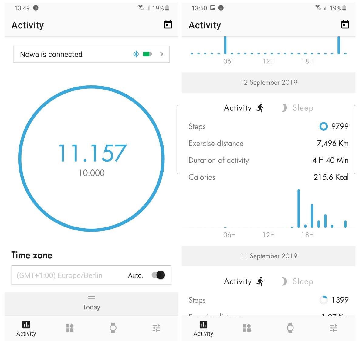 nowa shaper hybrid smartwatch test fitness tracking app