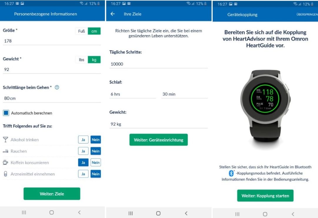 omron heartguide blutdruck smartwatch test einrichten und koppeln