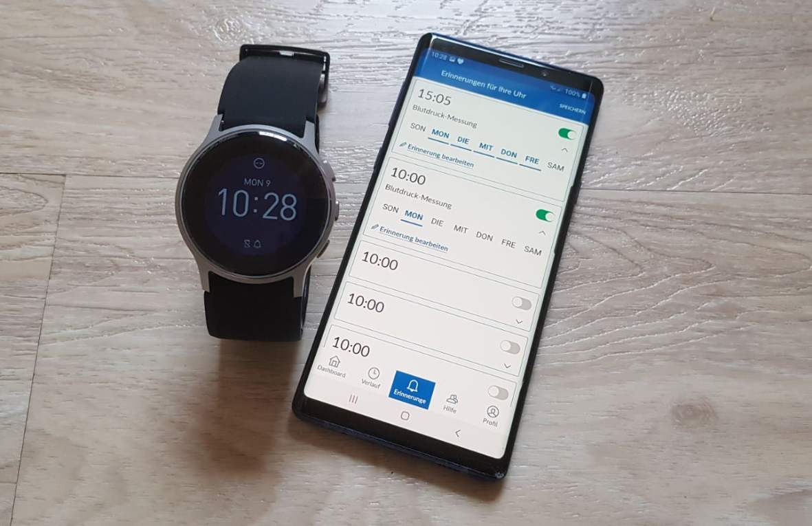 omron heartguide blutdruck smartwatch test erinnerungen messung