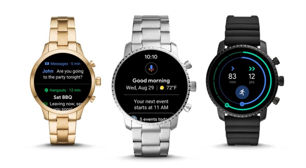 google wear os betriebssystem auf fossil smartwatches