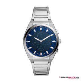 fossil-everett-hybrid-hr-gliederband-silber-blau