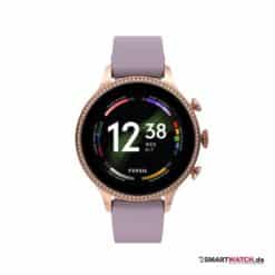 Fossil Gen 6 Smartwatch 42mm Rosegold Violett Silikonarmband