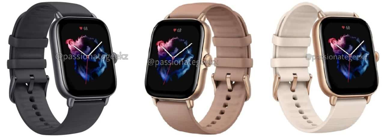 amazfit gts 3 leak smartwatch