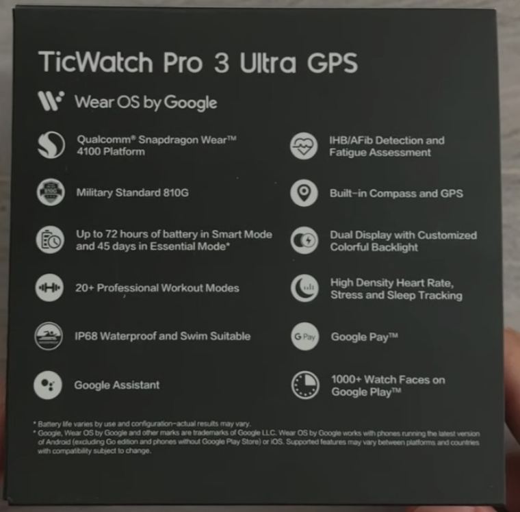 ticwatch pro 3 ultra reddit leak verpackung smartwatch