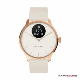 withings scanwatch light rosegold beige weiss