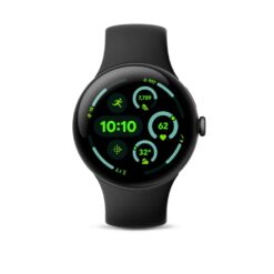 google pixel watch 3 bluetooth 45 mm matte black obsidian