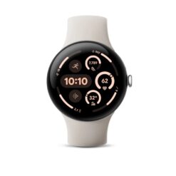 google pixel watch 3 bluetooth 45 mm porcelain silber