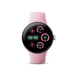 google pixel watch 3 lte 41 mm silver rose quartz